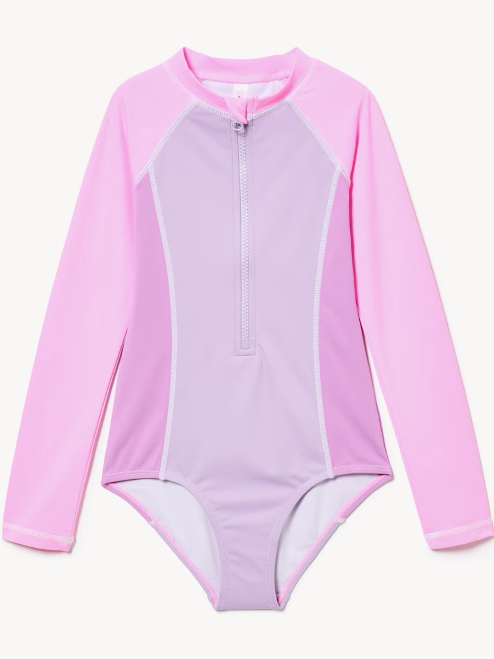 Joe Fresh - Girl's Rash Guard Swimsuit (size M - pink/purple)